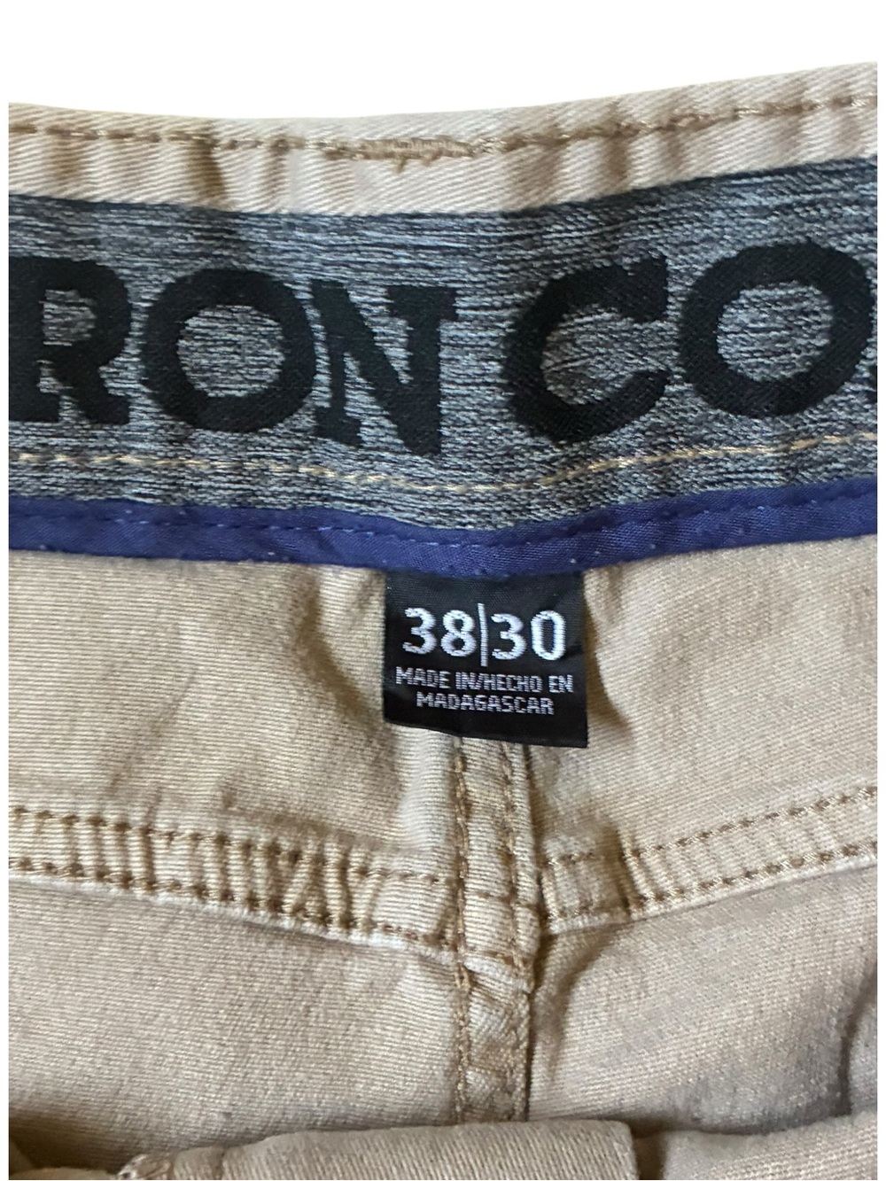 Iron Co Mens Burlap Brown Casual Pants Size 38x30 Cotton & Spandex Blend Comfort - Picture 3 of 16